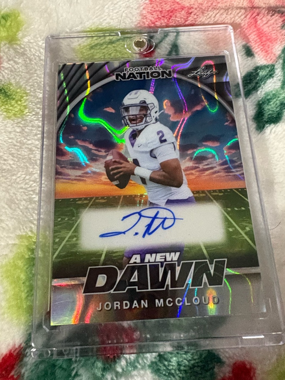 Leaf Football Nation "A New Dawn" Jordan McCloud Autograph Card